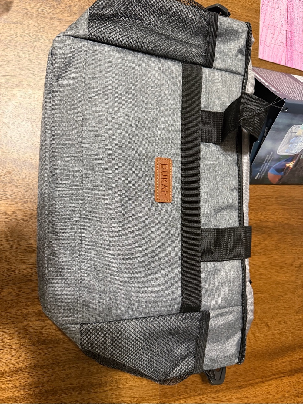 Gray Travel Duffle Bag for Men